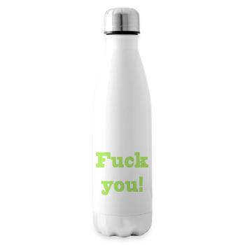 fuck, you - Bouteille isotherme - blanc - Droite