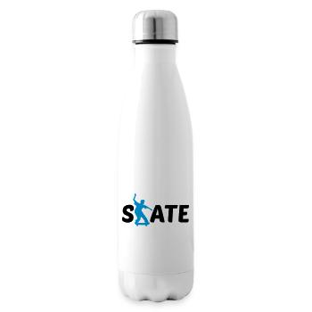 logo skate text skateboard stunt trick fahren spas - Isolierflasche - Weiß - Rechts