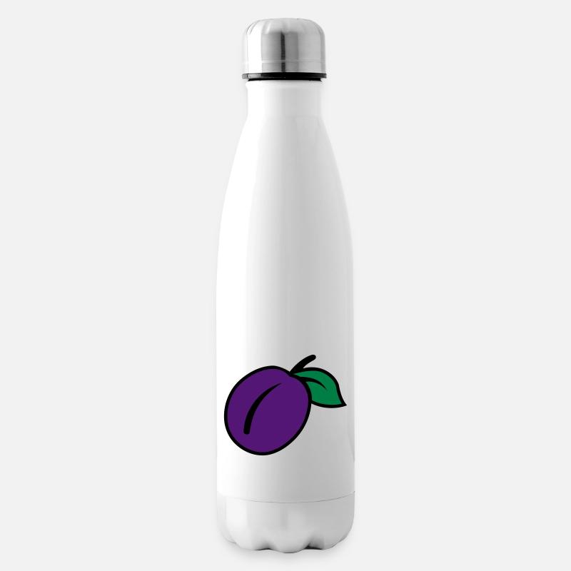 Pflaume - Isolierflasche - Weiß