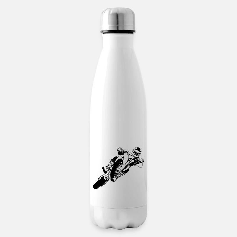 Supermoto Racing - Supermotard - Bouteille isotherme - blanc