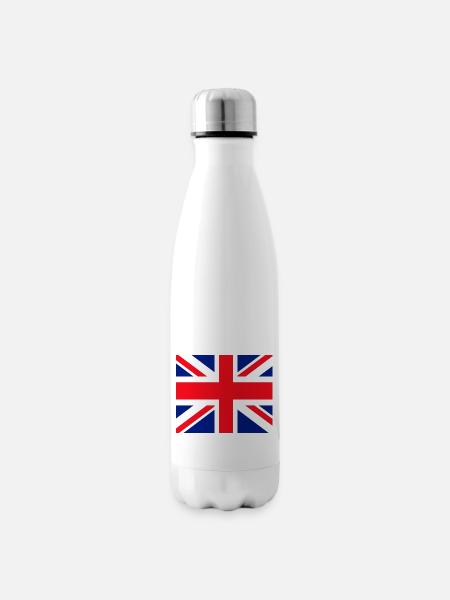 Union Jack Gesichtsmaske - Isolierflasche - Weiß