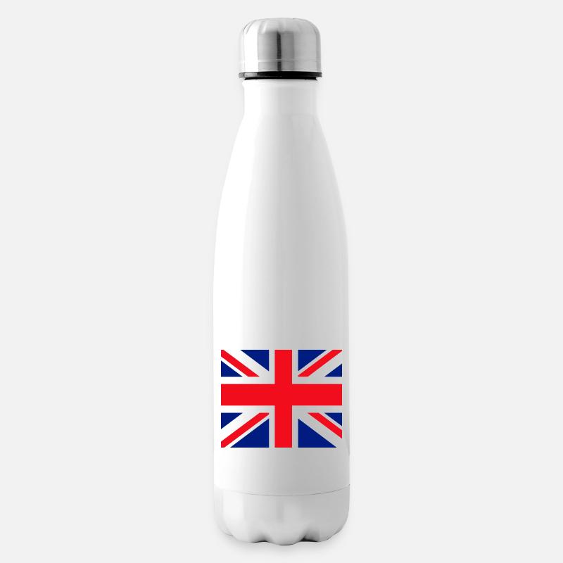 Union Jack Gesichtsmaske - Isolierflasche - Weiß