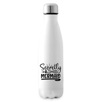 secretly a mermaid - Insulated Water Bottle - white - Right