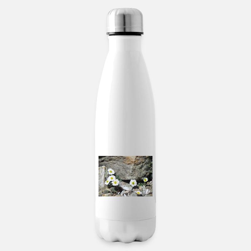 Fleurs alpines - Bouteille isotherme - blanc