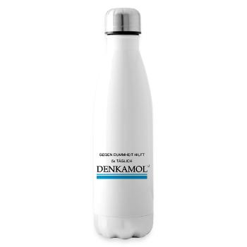 denkamol, denken, Medizin, Medikament, Arzt, dumm - Isolierflasche - Weiß - Rechts