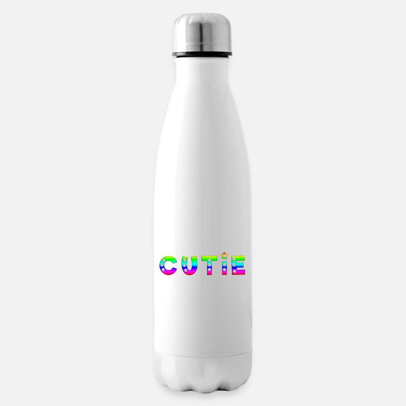 Cutie Quote Grafik - Isolierflasche - Weiß