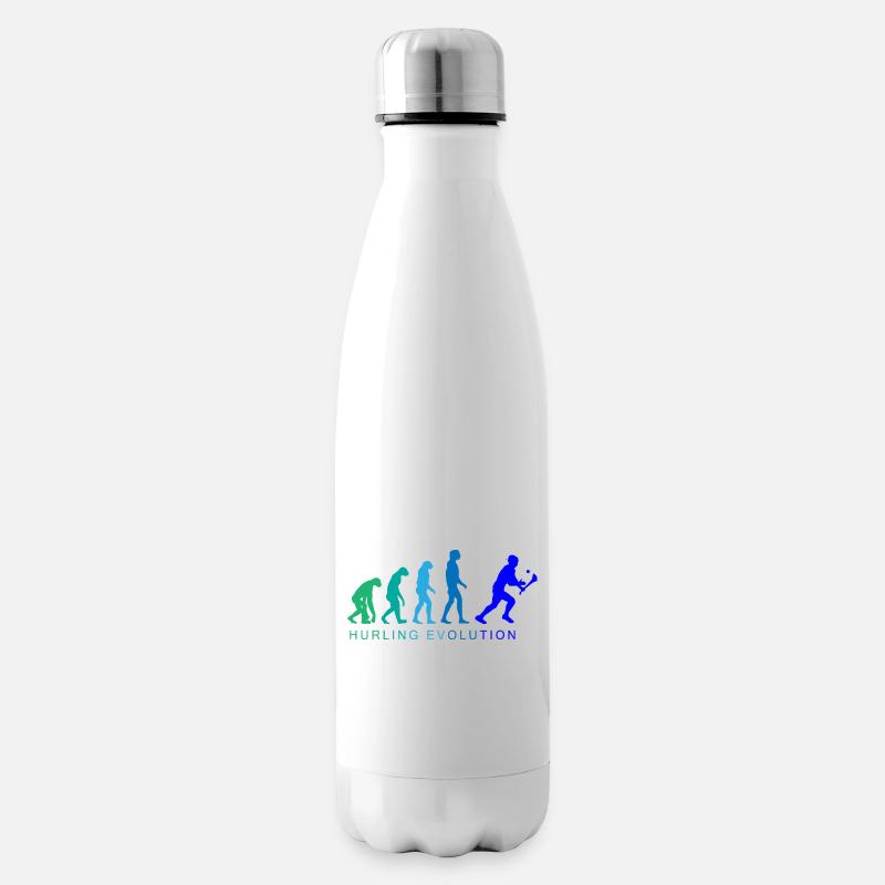 The Evolution of Hurling - Insulated Water Bottle - white