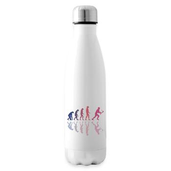 Die Evolution von Hurling - Isolierflasche - Weiß - Rechts