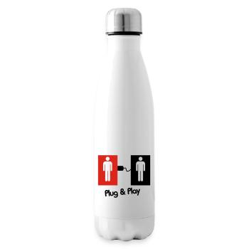 Plug & Play Gay Love ! - Insulated Water Bottle - white - Right