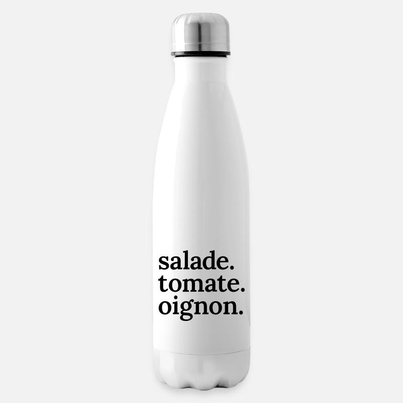 Kebab Salade Tomate Oignon - Bouteille isotherme - blanc