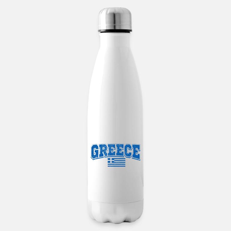 Greece - Insulated Water Bottle - white