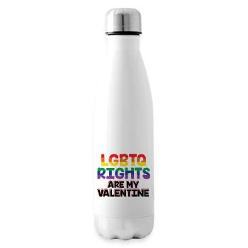 Rights Are My Valentine Lgbtq Diversity Rainbow Li - Isolierflasche - Weiß - Rechts