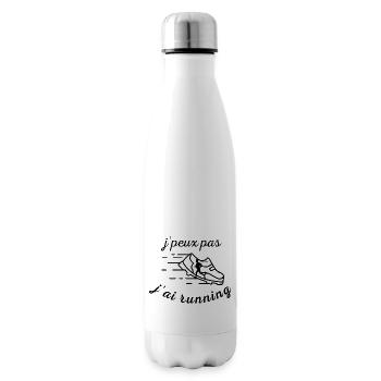 Je ne peux pas, j'ai running - Bouteille isotherme - blanc - Droite