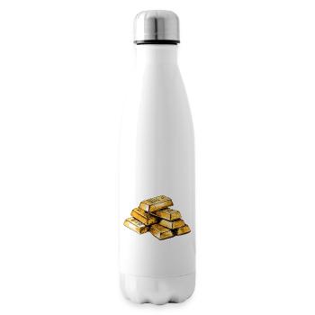 Goldbarren - Lifestyle und finanzieller Erfolg - Isolierflasche - Weiß - Rechts