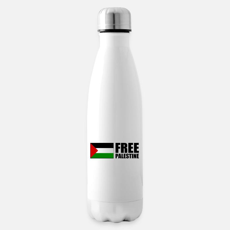 Free palestine - Isolierflasche - Weiß