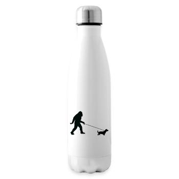 Yeti and Dachshund - Insulated Water Bottle - white - Right