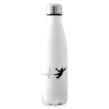 Battement de cœur du handball - Bouteille isotherme - blanc - Droite