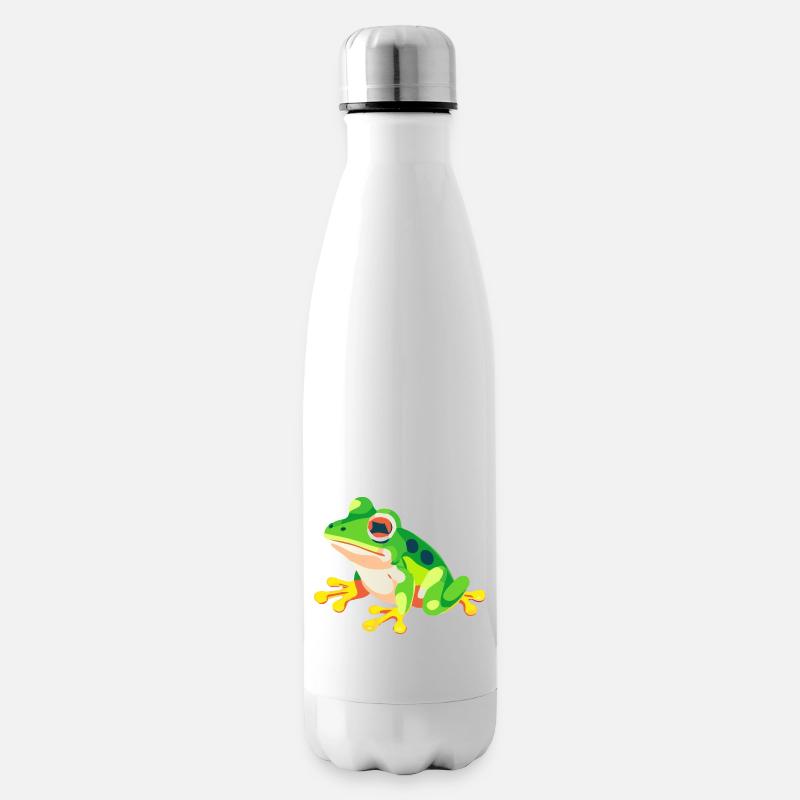 Frosch - Isolierflasche - Weiß
