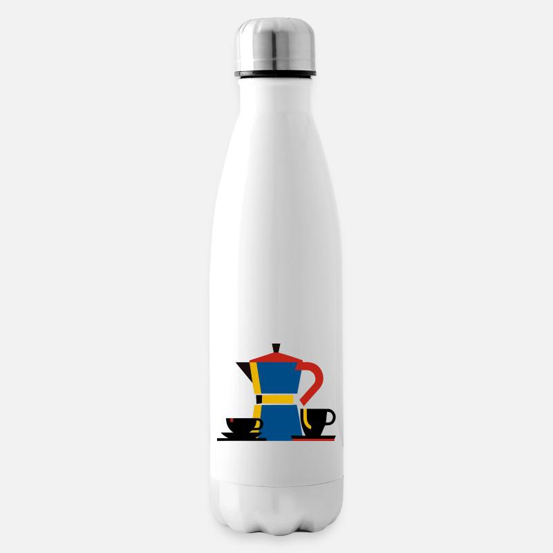 bauhaus minimalismus design bialetti kaffe - Isolierflasche - Weiß