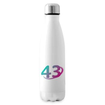 Nummer 43 mehrfarbig - Isolierflasche - Weiß - Rechts