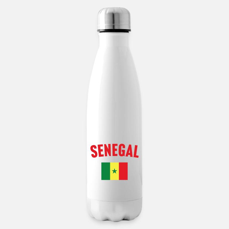 Drapeau du Sénégal - Bouteille isotherme - blanc