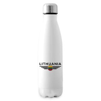 Lithuania T-Shirt – Pride and Style - Insulated Water Bottle - white - Right