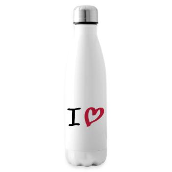 i love - Insulated Water Bottle - white - Right