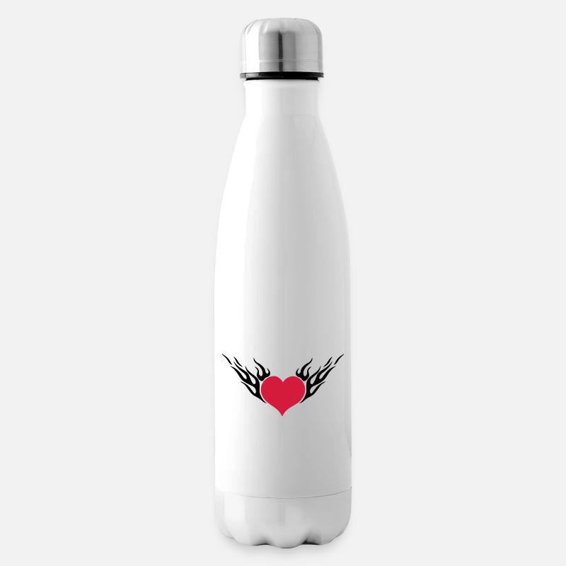 Fire Heart 2c - Insulated Water Bottle - white