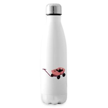 t-shirt bedrucken mit motiv "bollerwagen" für - Isolierflasche - Weiß - Rechts