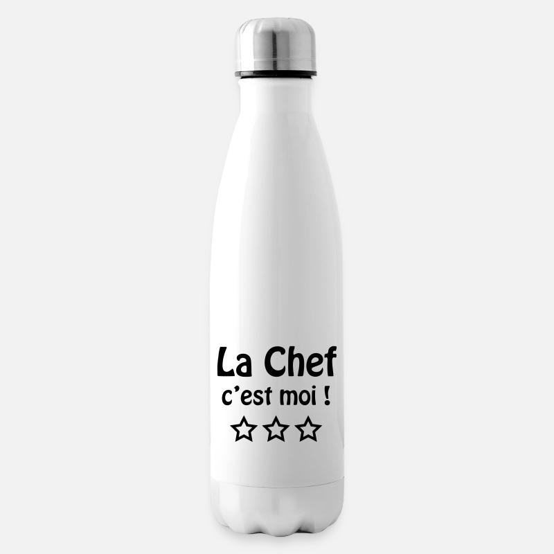 la chef c'est moi ! - Bouteille isotherme - blanc