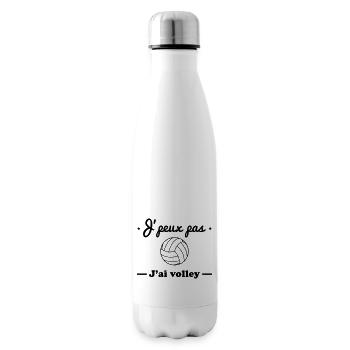 J'peux pas j'ai volley, volleyball - Bouteille isotherme - blanc - Droite