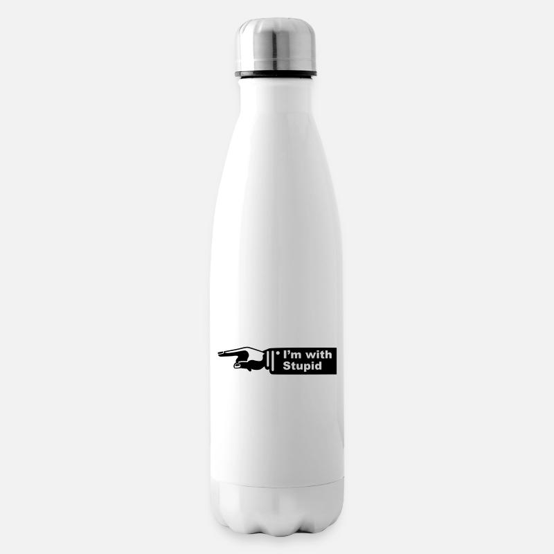 im with stupid - Bouteille isotherme - blanc