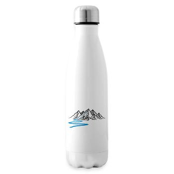 route fluss wanderweg berge huegel alpen wandern u - Isolierflasche - Weiß - Rechts