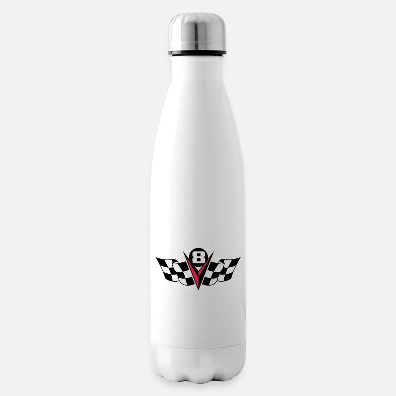 V8 Power 2c - Isolierflasche - Weiß