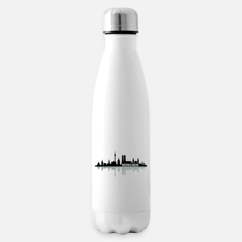 Skyline München Name - Isolierflasche - Weiß