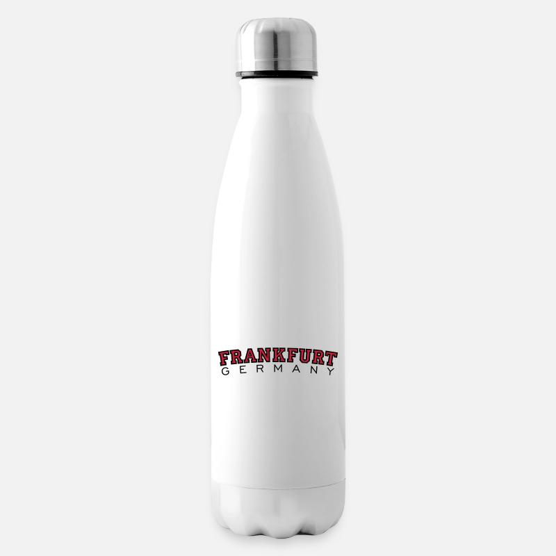 Frankfurt Germany (Rot) - Isolierflasche - Weiß