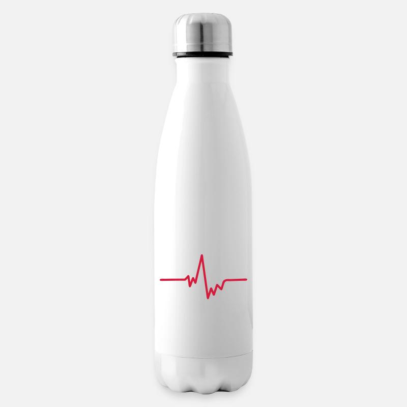 Herzschlag Liebesgeräusch love - Isolierflasche - Weiß