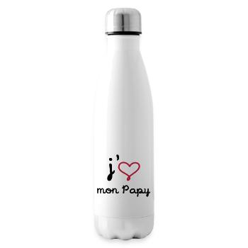 J'aime mon Papy [ Bébé / Naissance ] - Bouteille isotherme - blanc - Droite