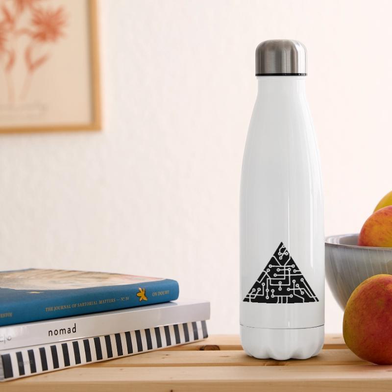 triangular shape microchip technology cool design Insulated Water Bottle
