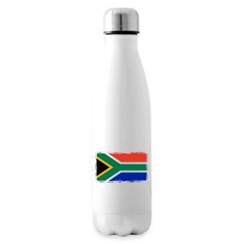 South Africa Flag Africa South African Flag - Insulated Water Bottle - white - Right