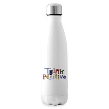 Positiv denken - Isolierflasche - Weiß - Rechts