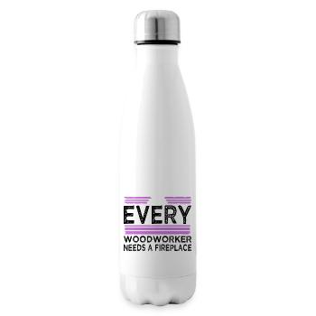 happy cool logging lumberjackwoodworking - Insulated Water Bottle - white - Right