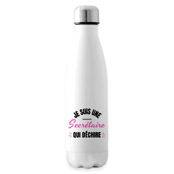 JE SUIS UNE SECRETAIRE QUI DECHIRE - Bouteille isotherme - blanc - Droite