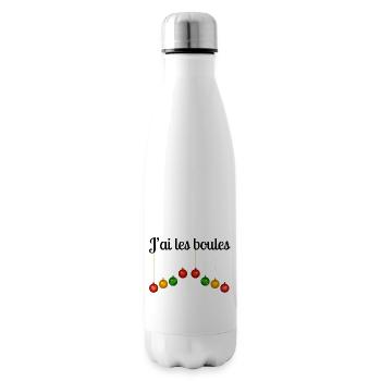 Pull de Noël drôle | « J’ai les boules » - Bouteille isotherme - blanc - Droite