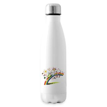 Blühwürmchen auf dem Regenbogen - Isolierflasche - Weiß - Rechts