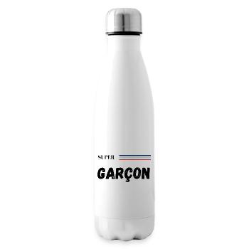 super garçon - t-shirt assorti - Bouteille isotherme - blanc - Droite