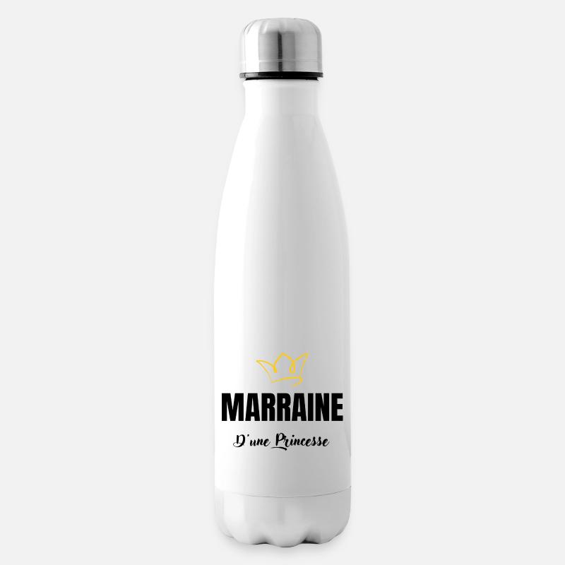 marraine d'une princesse - Bouteille isotherme - blanc