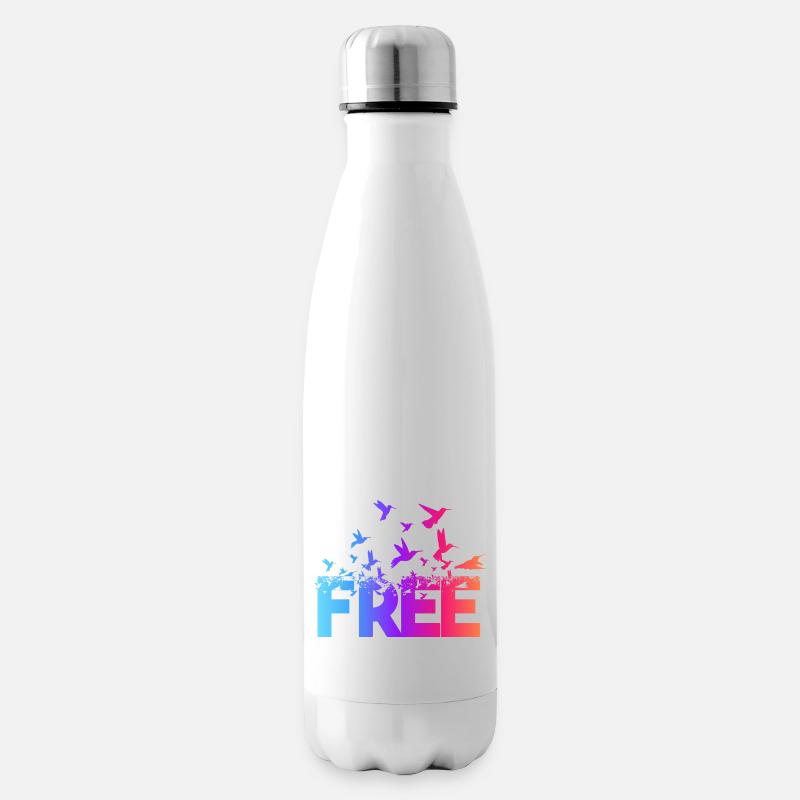 Birds Free - Isolierflasche - Weiß
