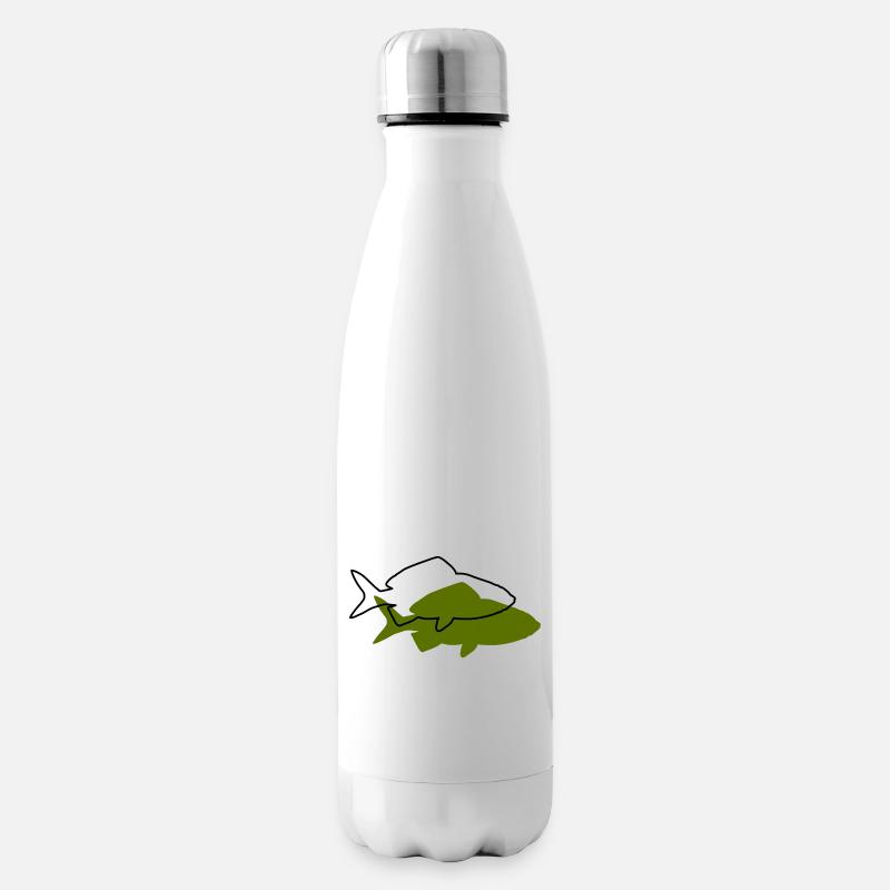 Poisson rouge - Bouteille isotherme - blanc