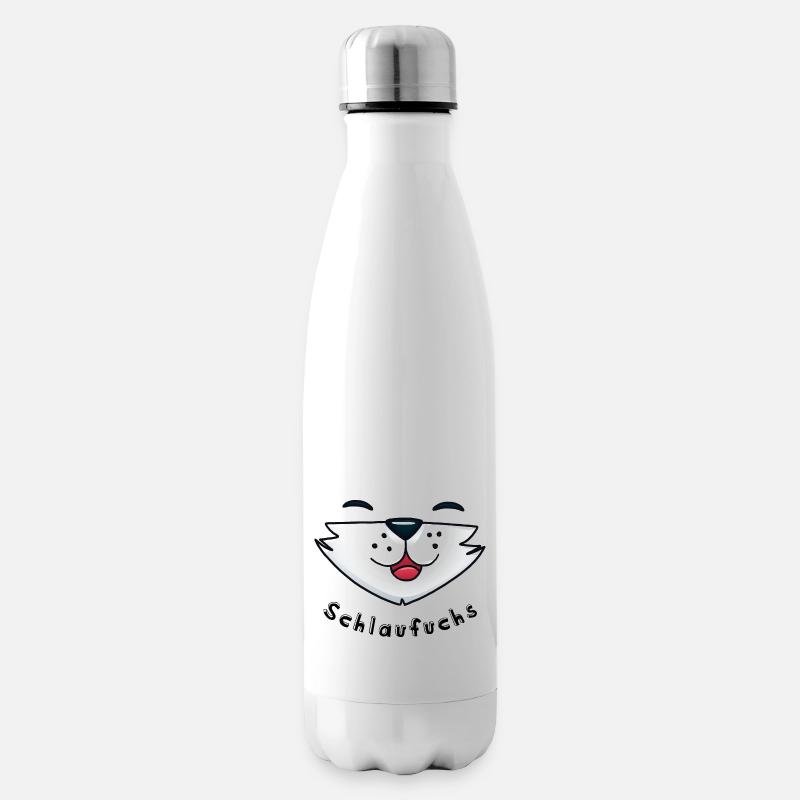 Schlaufuchs - smart - schlau - clever - Isolierflasche - Weiß